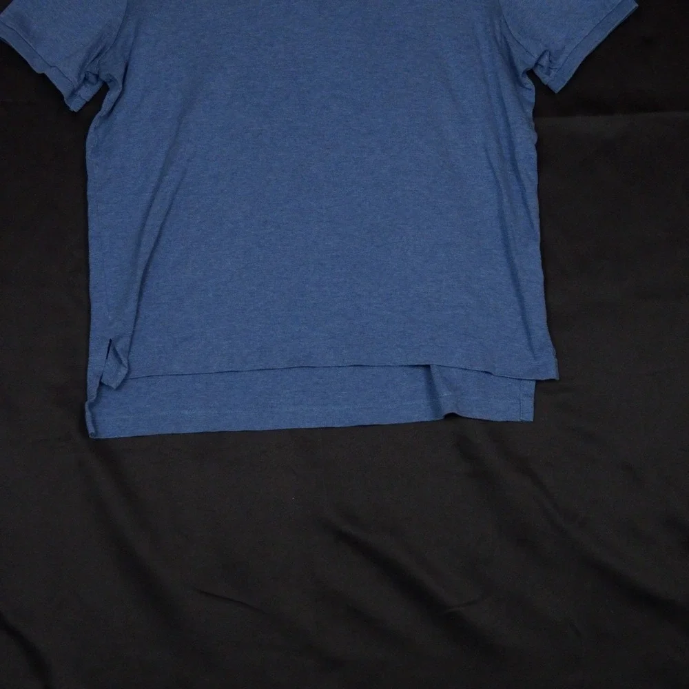 Polo Ralph Lauren Polo Shirt Mens L Blue Heather Pima Cotton Short Sleeve